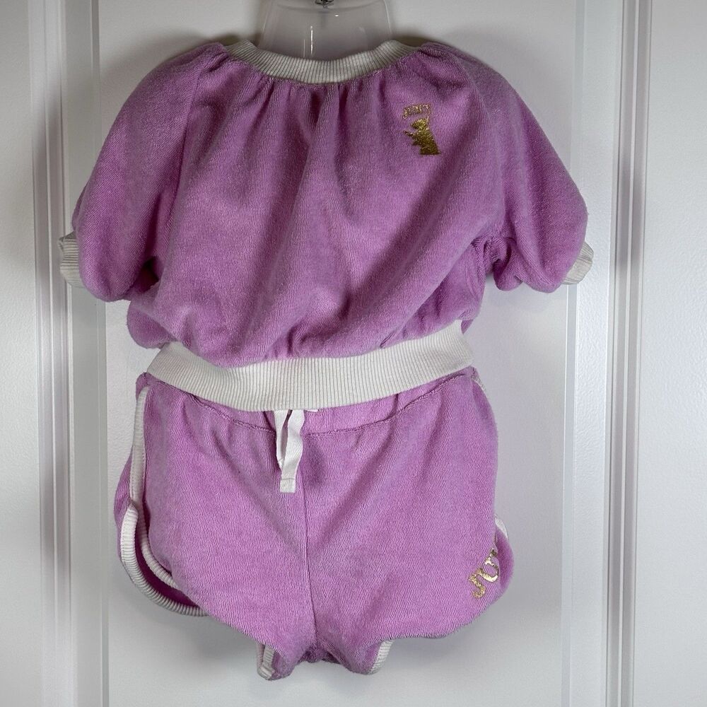 Juicy Couture Toddler &Little Girls Raspberry 2Pc Short Set Sz 18 months Beach
